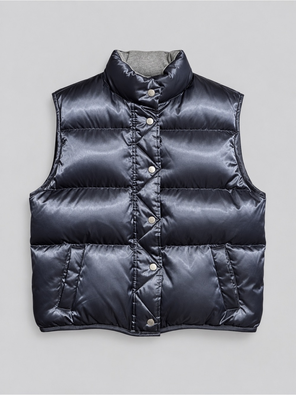 GAP Feather Down Vest with Gray Fleece lining